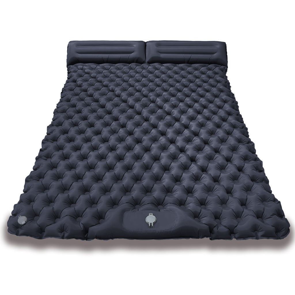 Double inflatable sleeping mat, 120 cm wide