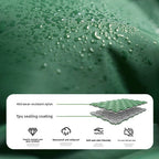 Water beading on the 40D nylon fabric with its TPU sealing coating