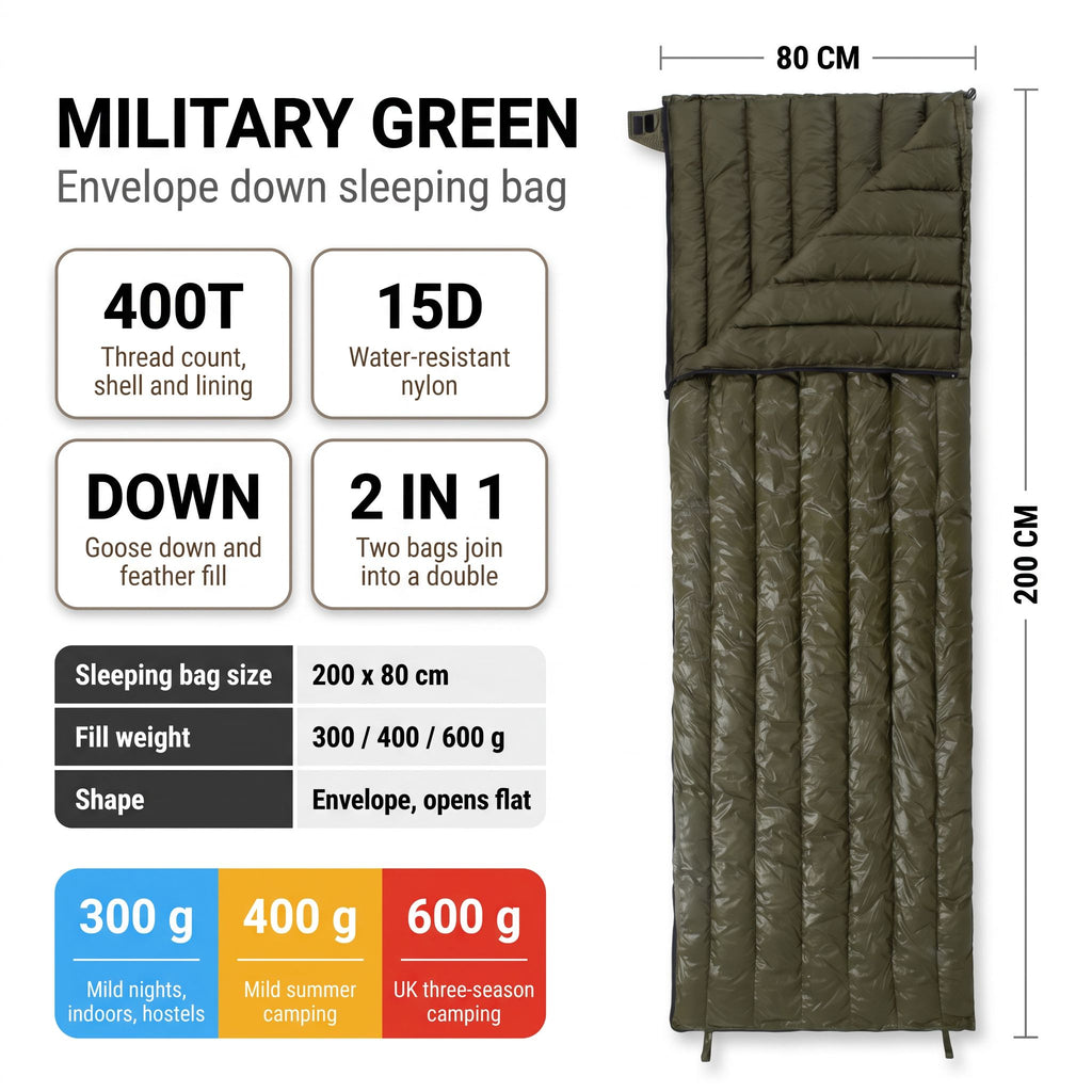 Envelope Down Sleeping Bag