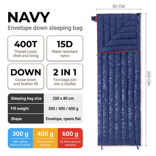 Envelope Down Sleeping Bag